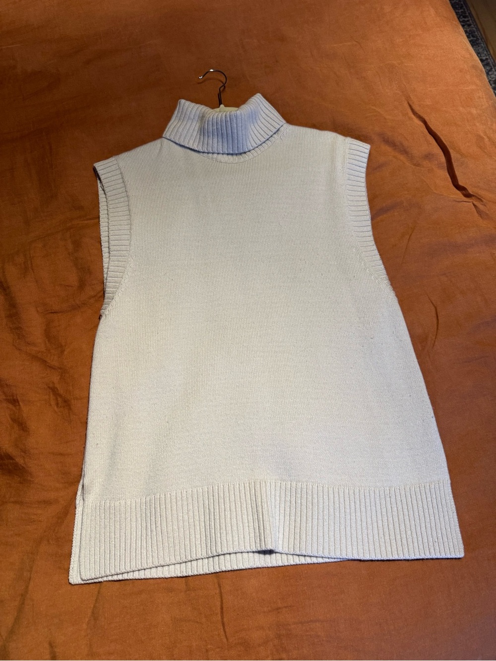Babaton Sleeveless Turtleneck Sweater Vest in Cream 100% Merino